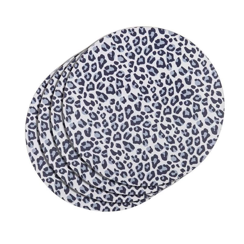 Emporium Leopard Round Placemat Set (4pc) Coasters, Placemats & Napery