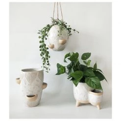 Urban Products Restocked Tara Hanging Planter - White