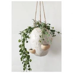 Urban Products Restocked Tara Hanging Planter - White