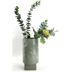 Urban Products VASES & PLANTERS Nova Leaf Vase - Green (22cm)