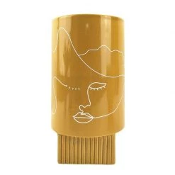 Urban Products Restocked Nova Face Vase - Mustard (22cm)