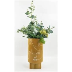 Urban Products Restocked Nova Face Vase - Mustard (22cm)