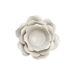 Le Forge Country Style Porcelain Flower Tea Light Holder - Grey