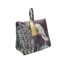 Le Forge Velvet Tassel Door Stop - Elephant