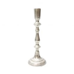Le Forge Silver Aluminum Candle Holder (23.5cm)