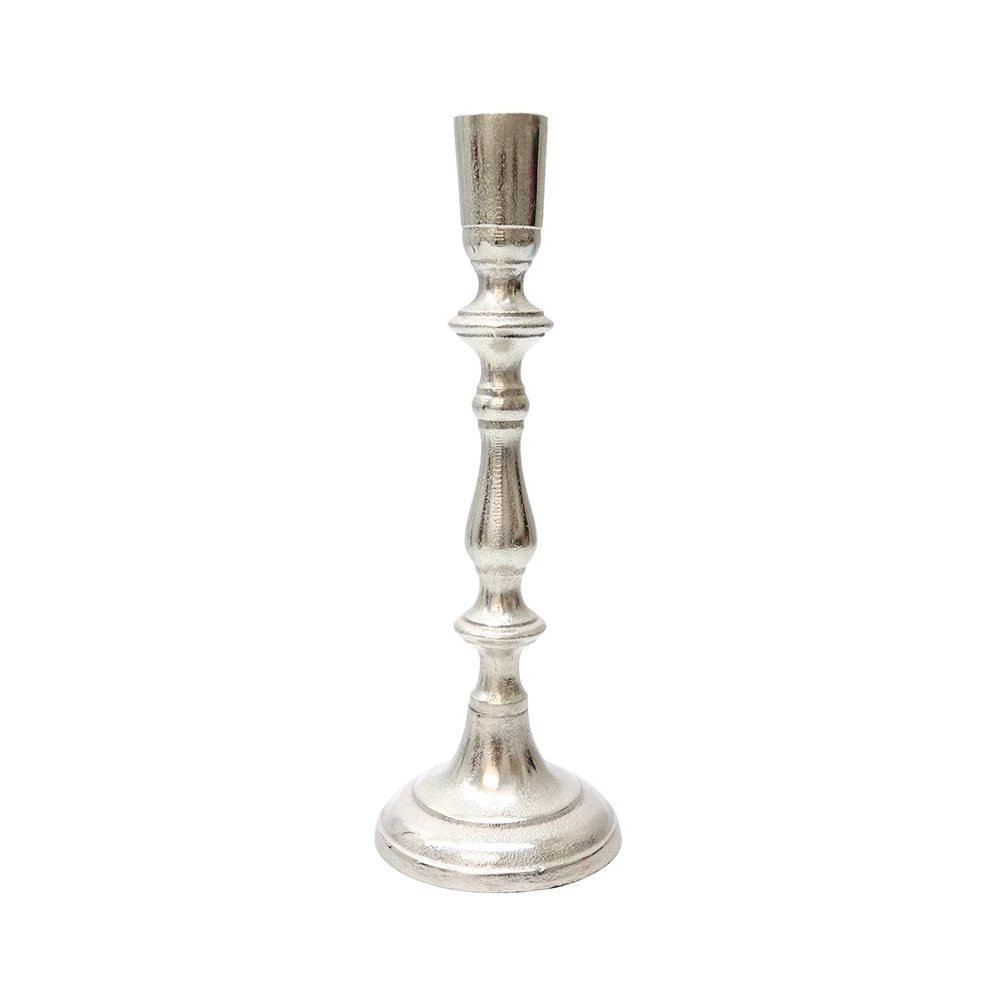 Le Forge Silver Aluminum Candle Holder (23.5cm)