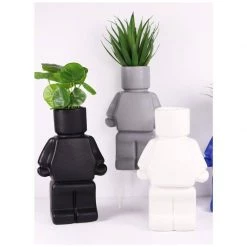 Urban Products Block Man Planter - White Restocked