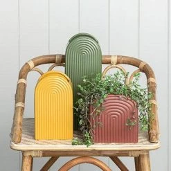 Potted VASES & PLANTERS Gatsby Planter - Tobacco