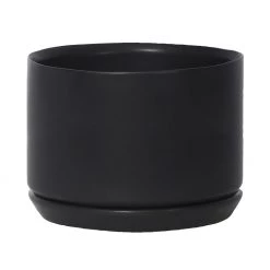 Potted Oslo Planter Wide - Black