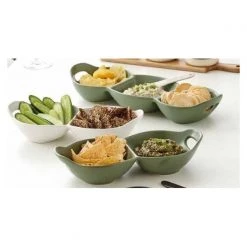 Ladelle ENGAGEMENT & WEDDING Host 3-Part Handled Bowl - Sage