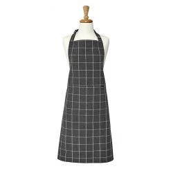 Ladelle Reusable & Eco Friendly Eco Check Charcoal Apron