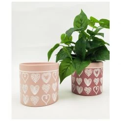 Urban Products Love Sketch Planter - Dark Pink (13.5cm)
