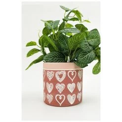 Urban Products Love Sketch Planter - Dark Pink (13.5cm)