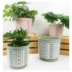 Urban Products Corby Aztec Planter - Pink (15cm) VASES & PLANTERS