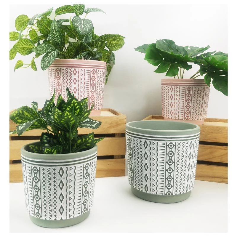 Urban Products Corby Aztec Planter - Pink (15cm) VASES & PLANTERS