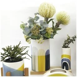 Urban Products Skyla Stroke Vase - Blue (19.5cm)