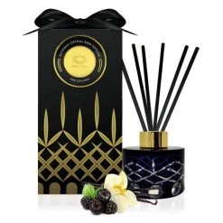 Surmanti Kiwiana Luxury Crystal Reed Diffuser - Black Raspberry & Vanilla (200ml)