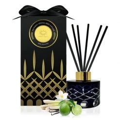 Surmanti Luxury Crystal Reed Diffuser - Persian Lime & Lemongrass Odour Eliminator (200ml)