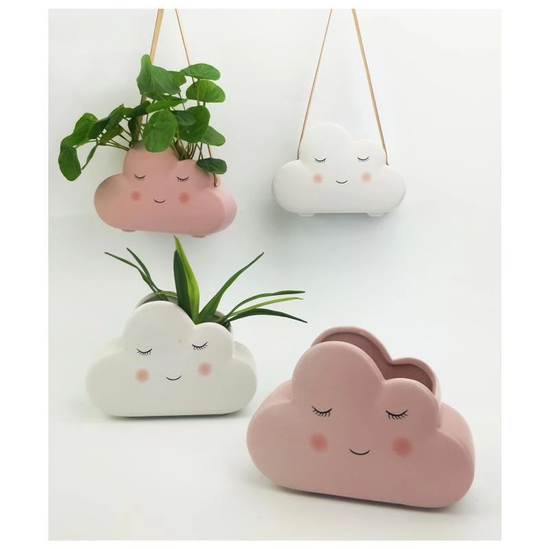 Urban Products Hanging Cloud Planter - Pink