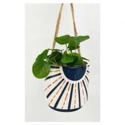 Urban Products VASES & PLANTERS Sunshine Hanging Planter Blue