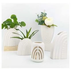 Urban Products Addie Rainbow Vase - White VASES & PLANTERS