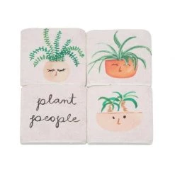 Stoneleigh & Roberson Plant People Ceramic Coaster Set