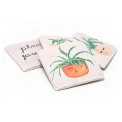 Stoneleigh & Roberson Plant People Ceramic Coaster Set