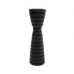 Stoneleigh & Roberson Rocco Wood Candle Holder - Black