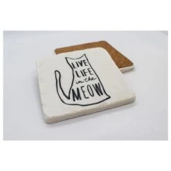 Stoneleigh & Roberson Live Life In The Meow Coaster Set