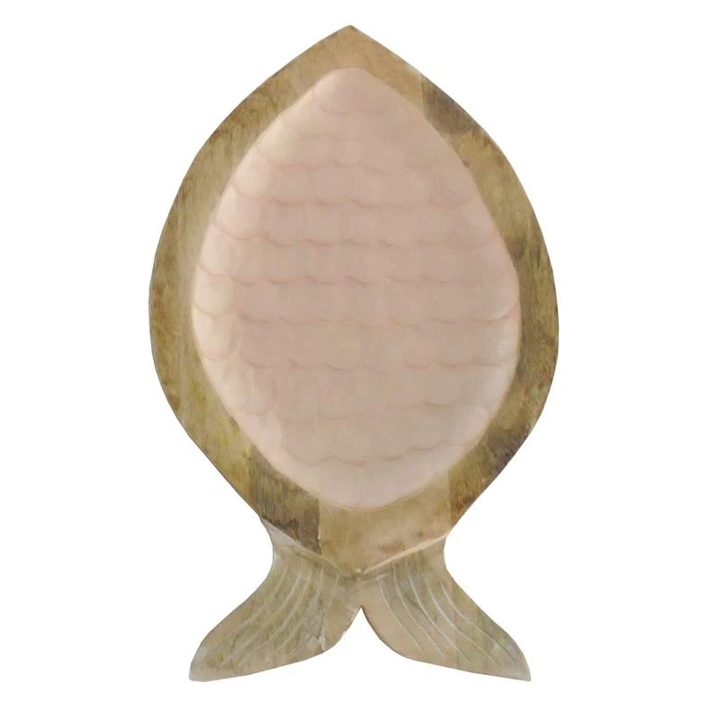 Stoneleigh & Roberson Coastal Fish Wood & Enamel Platter