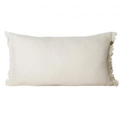 Raine & Humble Breakfast Waffle Fringe Cushion - Natural Coastal