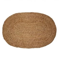 Garcia Jute Braided Oval Doormat - Brown