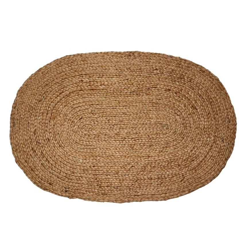 Garcia Jute Braided Oval Doormat - Brown
