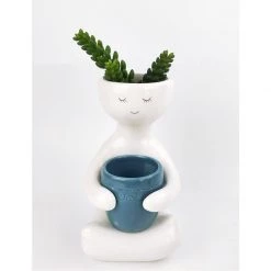 Urban Products Person Holding Pot Planter - Blue (20cm) Restocked