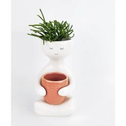 Urban Products Person Holding Pot Planter - Rose (20cm) Restocked