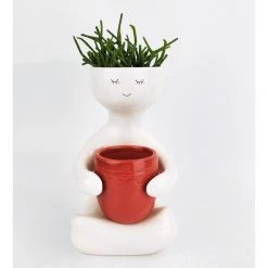 Urban Products Person Holding Pot Planter - Berry (20cm)
