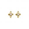 Lindi Kingi Tiny Cross Studs - Gold