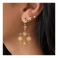 Lindi Kingi Tiny Cross Studs - Gold