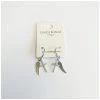 Lindi Kingi JEWELLERY Cross & Feather Sleeper Earrings - Silver
