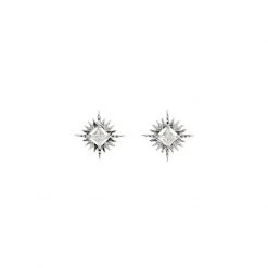 Lindi Kingi Starburst Studs - Platinum Restocked
