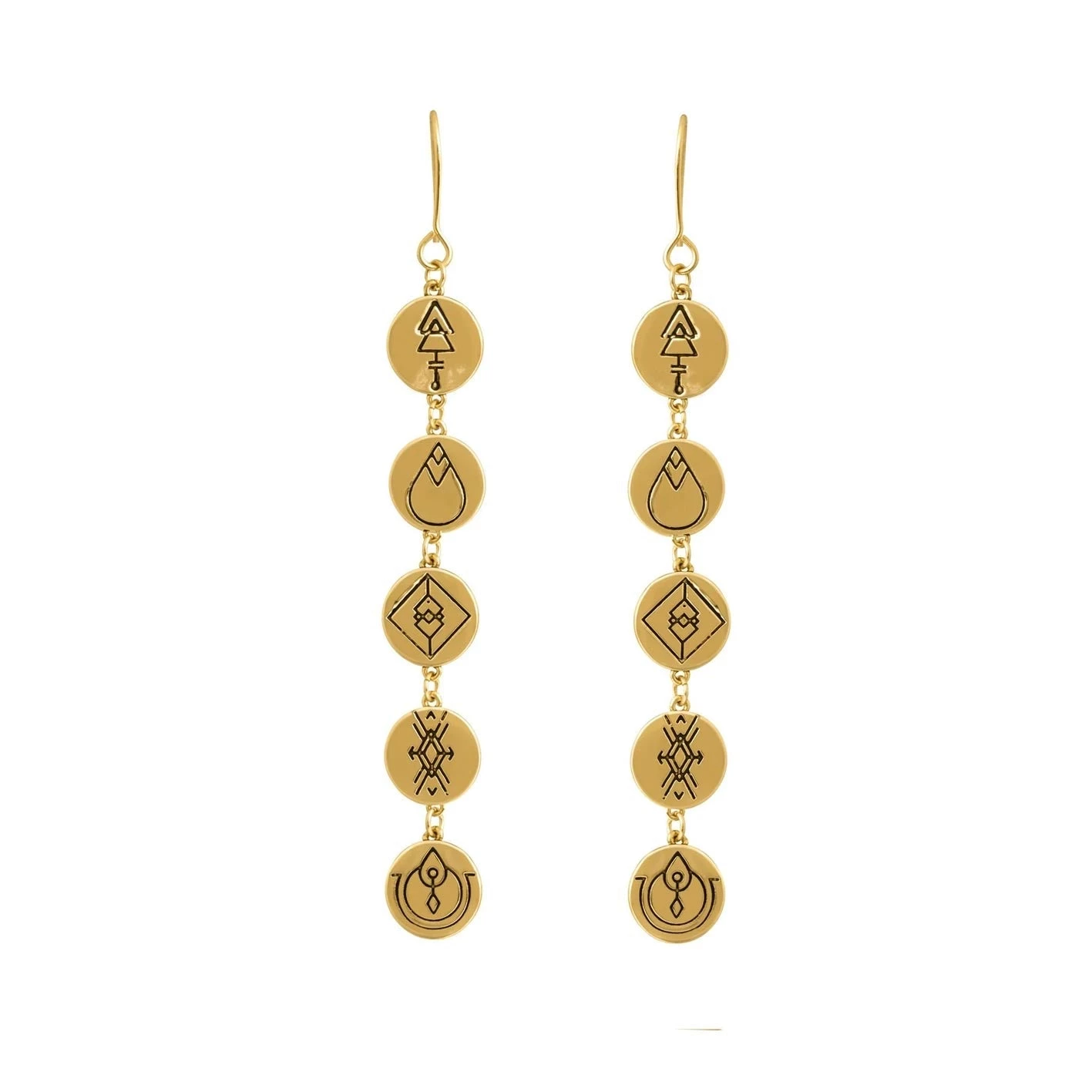 Lindi Kingi Valentines Day Earth Energies Earrings - Gold