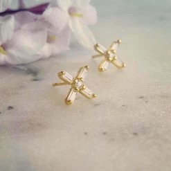 Lindi Kingi Gold Bloom Studs