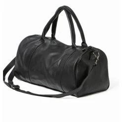 Stitch & Hide Leather Globe Weekender Bag - Black