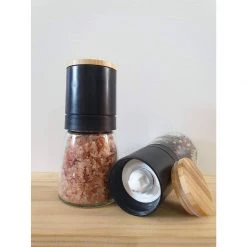 Dishy Bambu Upside Down Mill - Himalayan Salt