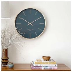 One Six Eight Restocked Otto Clock - Petrol Blue (40cm)