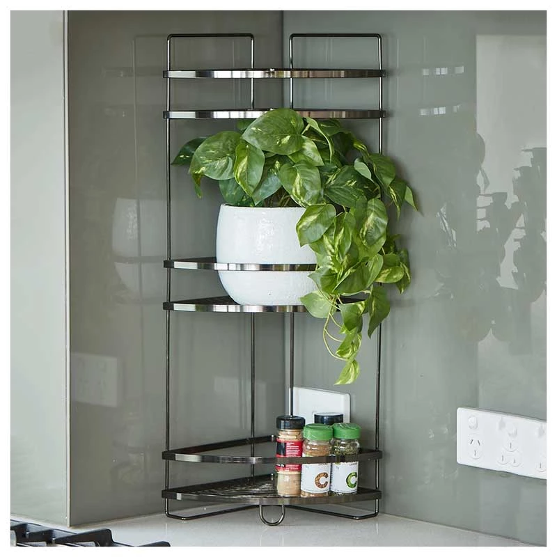 L.T. Williams 3-Tier Black Onyx Corner Shelf