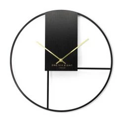 One Six Eight Black Elena Clock (40cm)