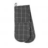 Ladelle Eco Check Charcoal Double Oven Glove