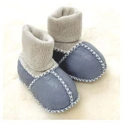 Kiwi Gear Sheepskin Baby Booties - Blue
