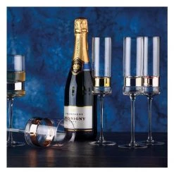 Anton Studio Metallics Soho Champagne Flute Set (2pc) - Silver